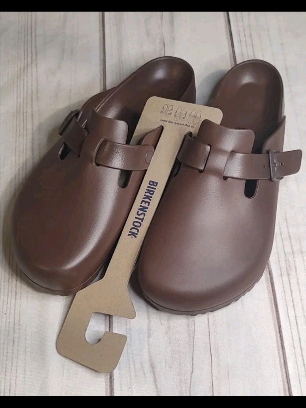 Birkenstock Brown Closed-Toe Clog with Buckle -EVA foam